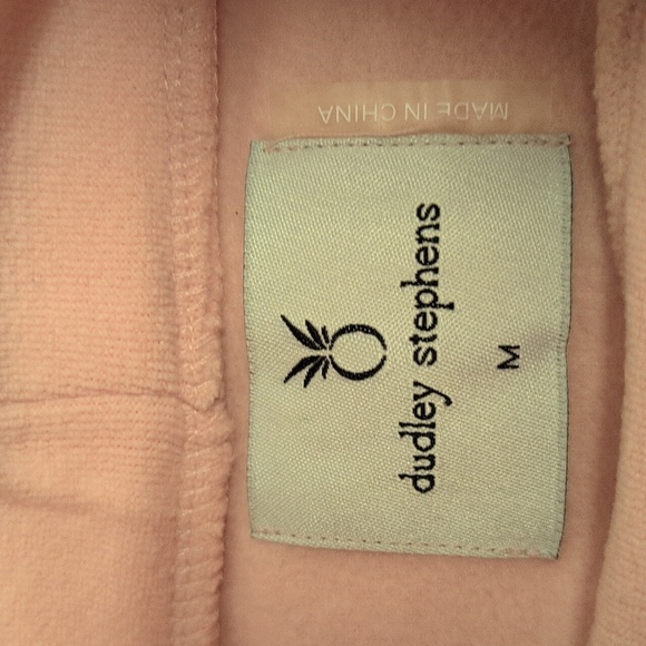 Dudley Stephens Fleece Light Pink Cobble Hill Turtleneck Terry Fleece Sz M EUC - Picture 8 of 9